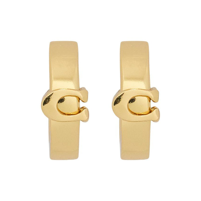 Coach Gold-Tone Logo Stud Earrings 560724 GLD 710