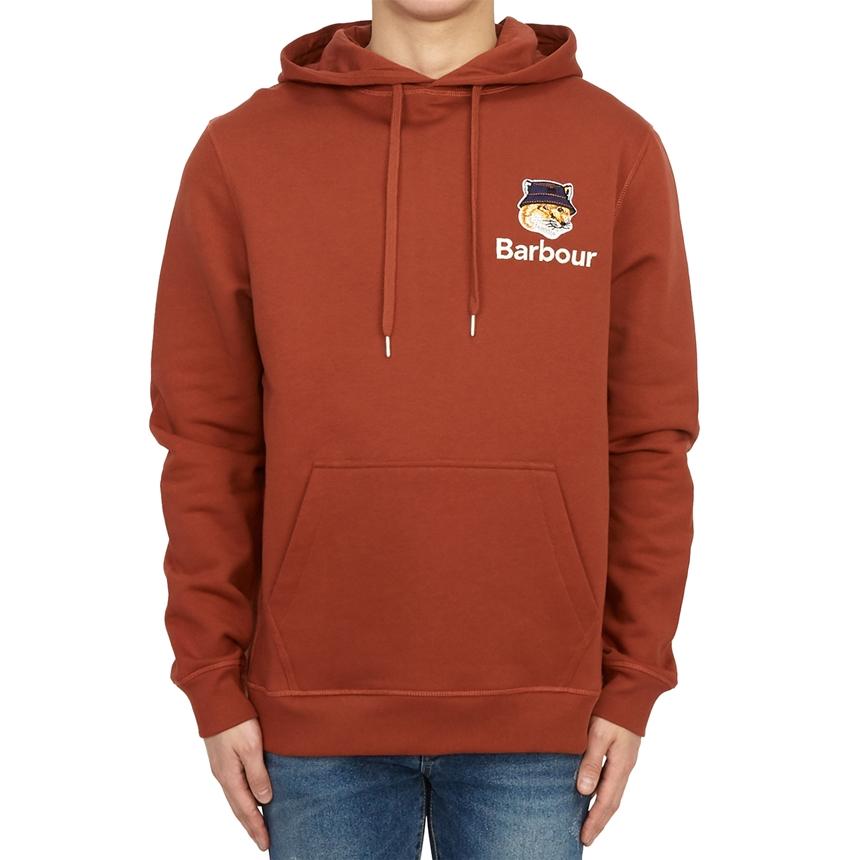 Maison Kitsune Barbour Collaboration Fleece-Lined Unisex Hoodie
