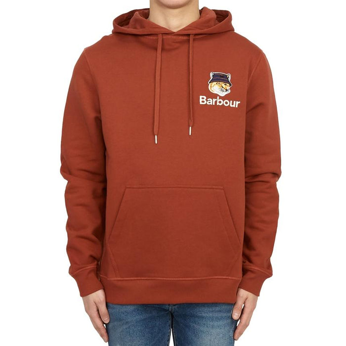 Maison Kitsune Barbour Collaboration Fleece-Lined Unisex Hoodie