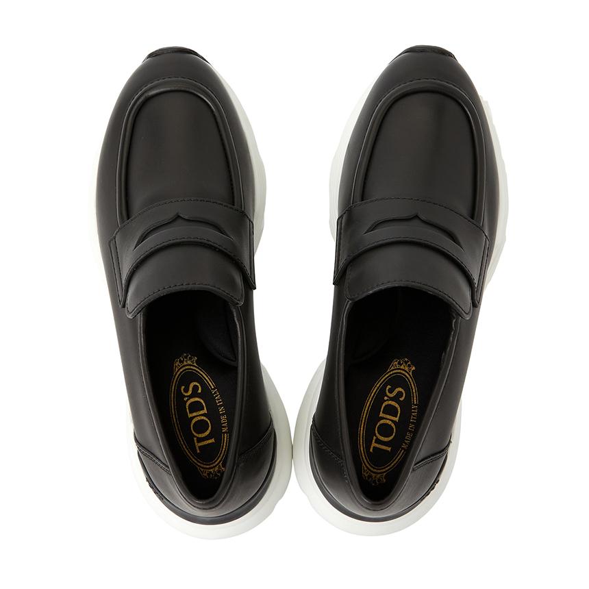 Tods Sporty Loafer Low-Top Sneakers Women’s Black Leather XXW54C0JC40 N6M9999