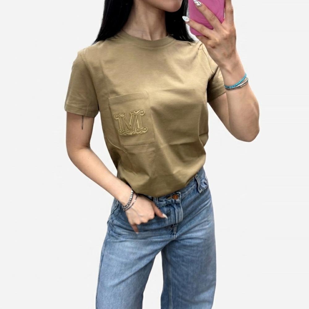 Max Mara PAPAIA Beige Short Sleeve T-Shirt 1946045106 007
