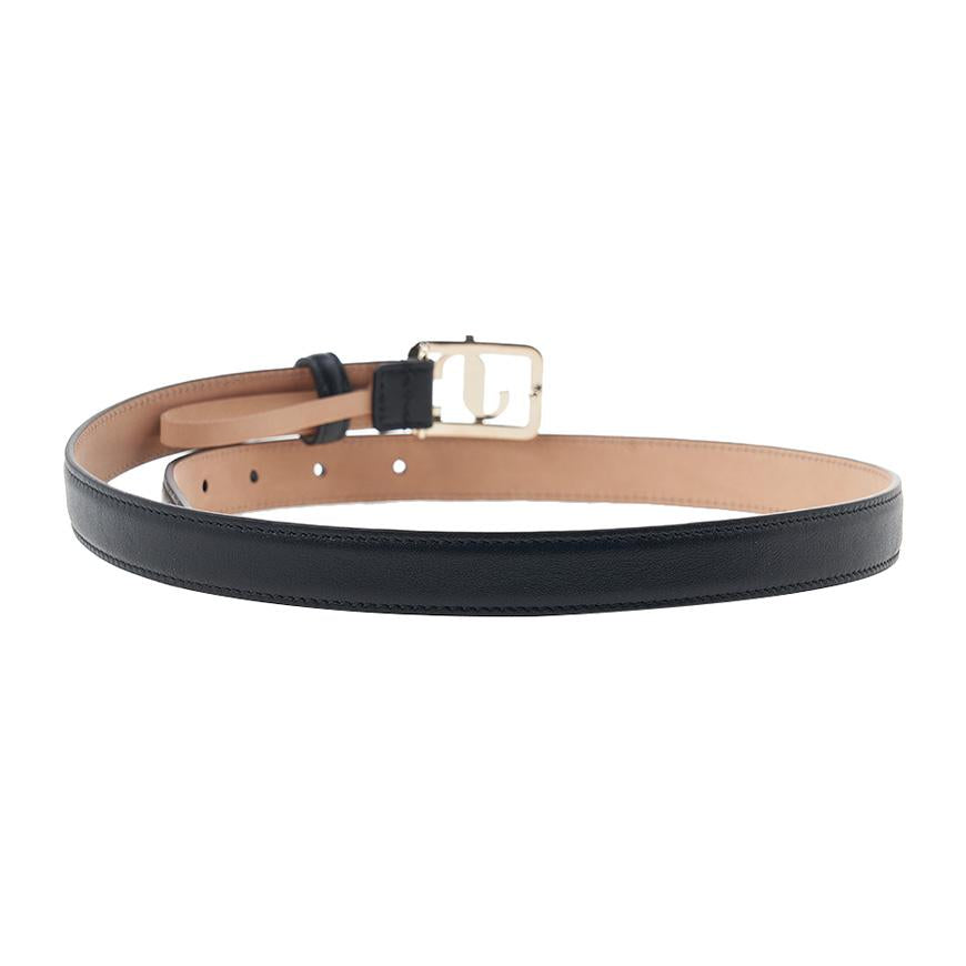 Jimmy Choo Women’s JC Square Belt Black Light Gold