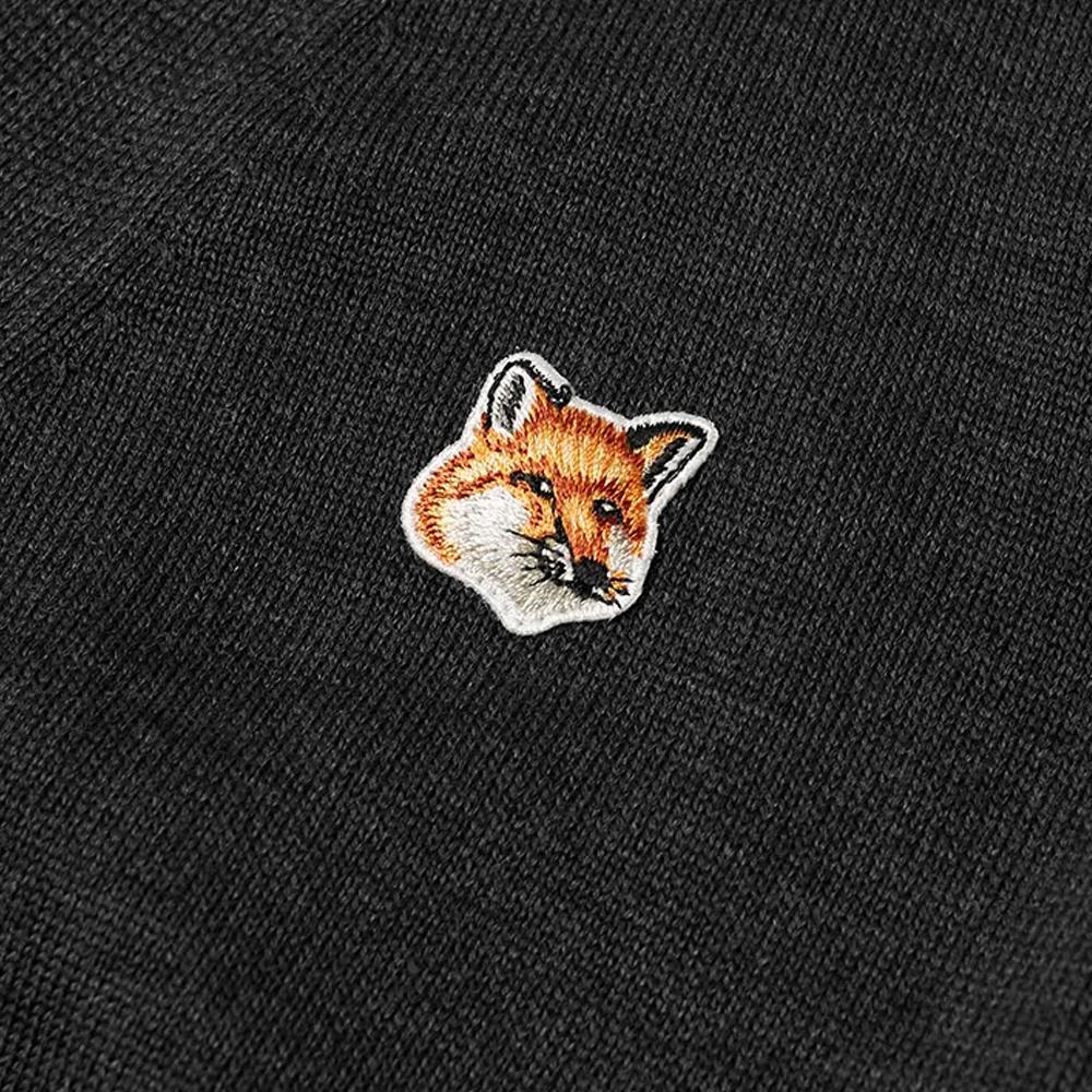 Maison Kitsune Fox Head V-Neck Cardigan GU00542KT1036 H190