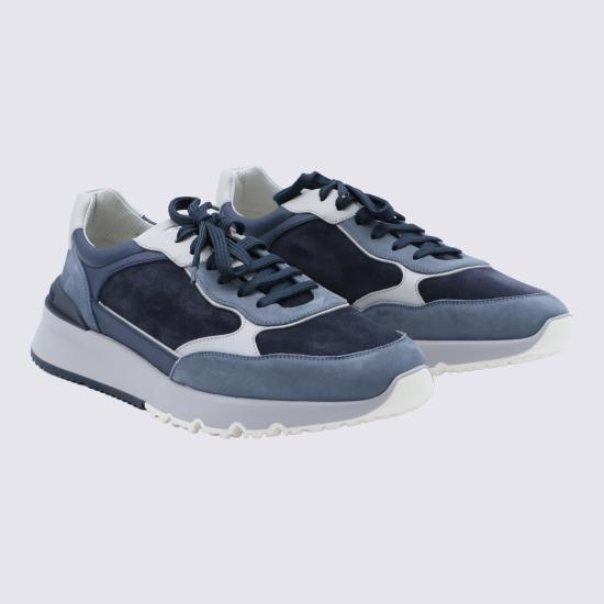 Brunello Cucinelli Nubuck Suede Running Sneakers Light Grey Men’s