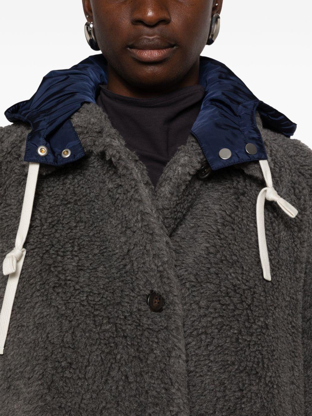 Miu Miu Wool Blend Double-Breasted Coat Navy Women’s Coat