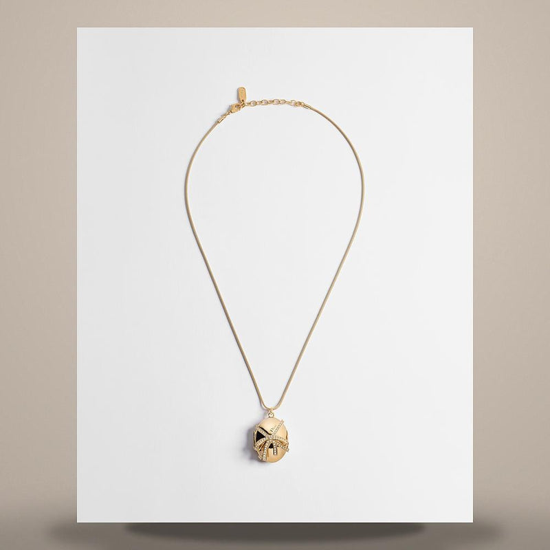 DIOR Mirroir Enchanté Necklace Gold-Tone Metal Crystal Pendant N3811WOMCY D319