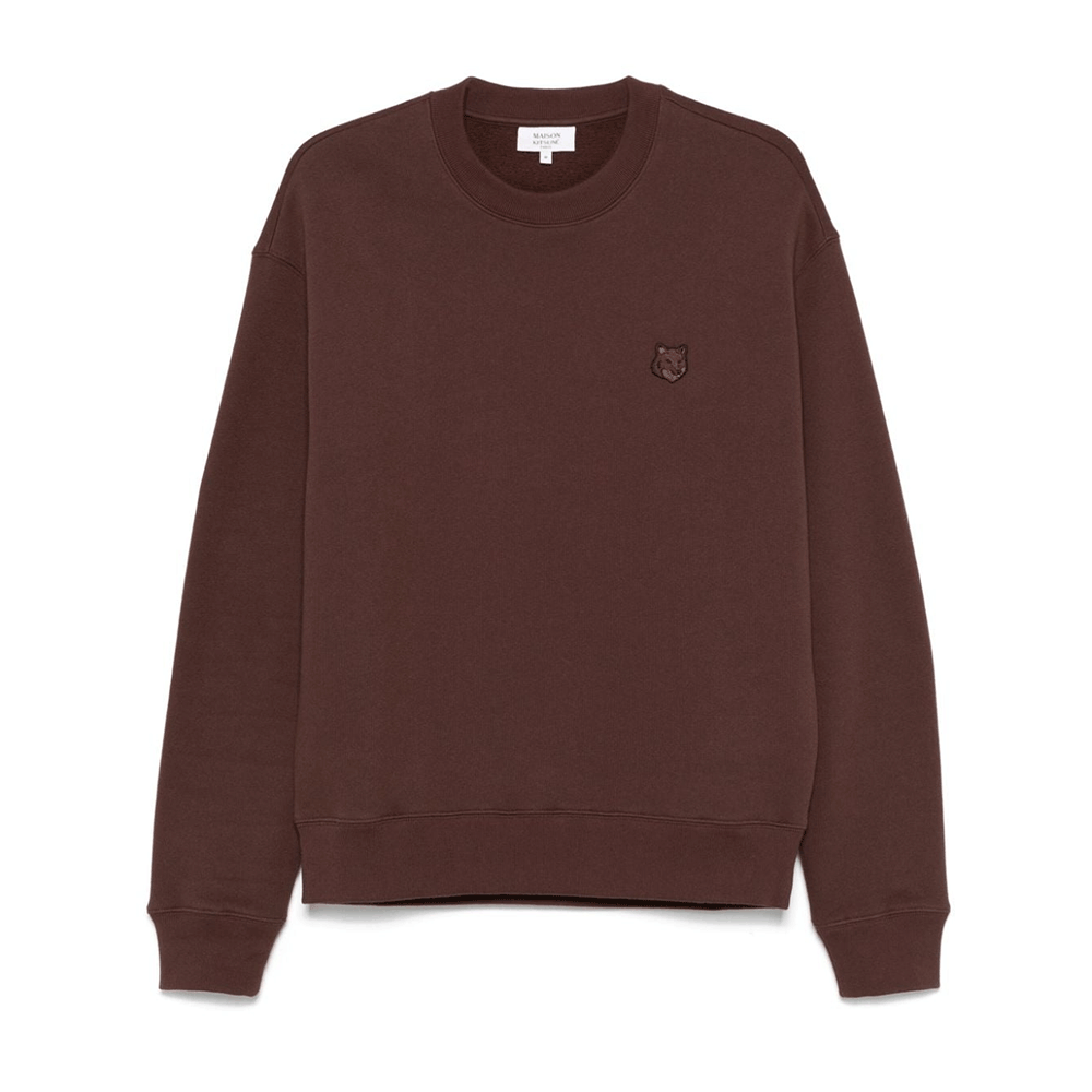 Maison Kitsune Bold Fox Fleece Sweatshirt Men Navy MM00316 KM0307 P296