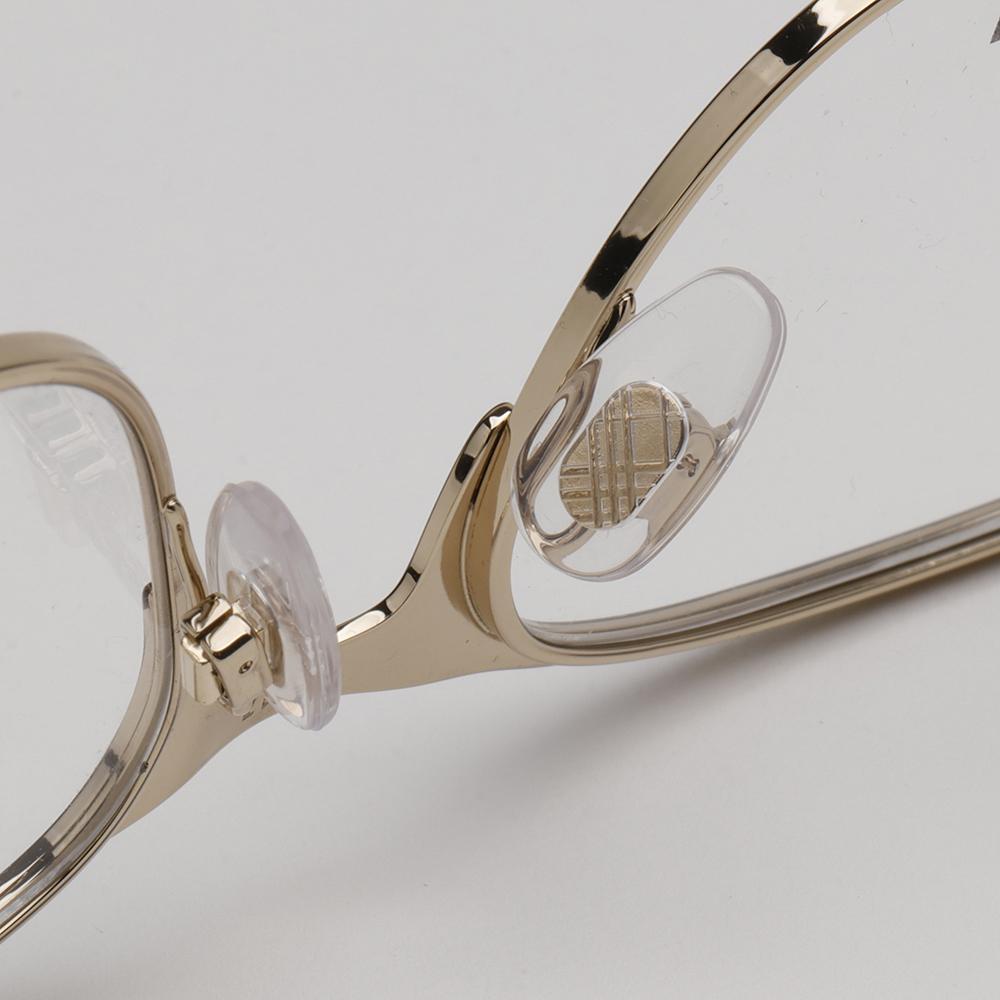 BURBERRY Gold Metal Square Eyeglass Frames Unisex BE1362 1326 ALMA