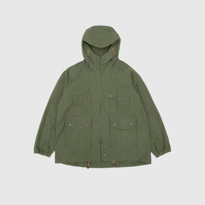 Engineered Garments Olive Coated Cotton Atlantic Parka Jack 25S1D010 QT112 BS006