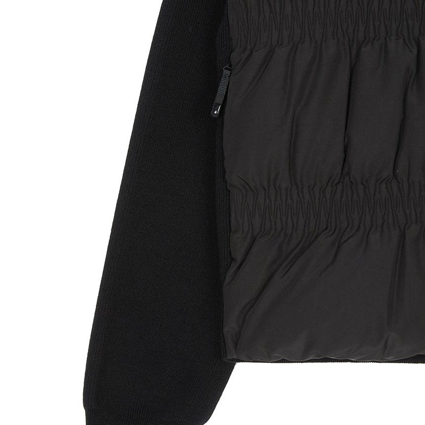 Moncler Women’s Padded Zip-Up Knit Cardigan Black