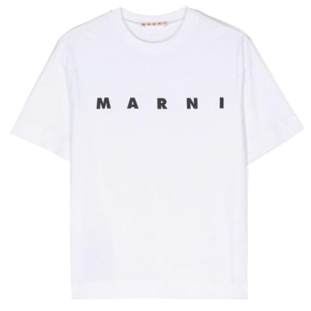 Marni Women’s Kids Print T-Shirt White Cotton