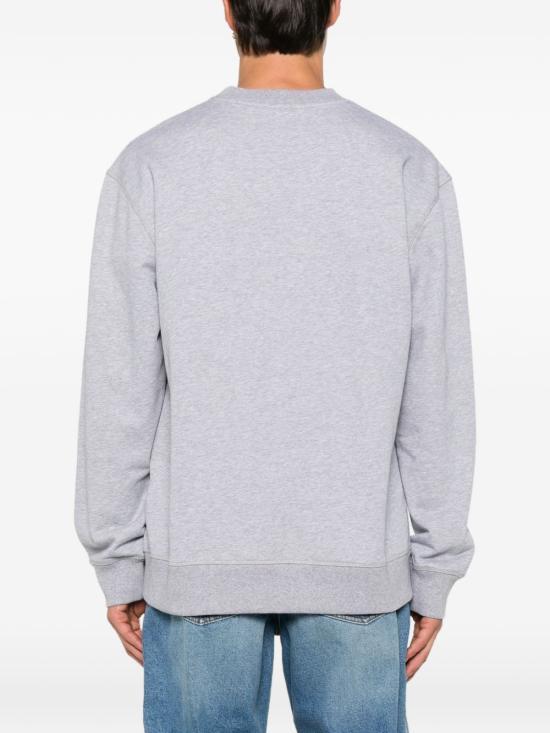 Balmain Long Sleeve Sweatshirt for Men HH1JQ130BD10 YHD GREY DOM