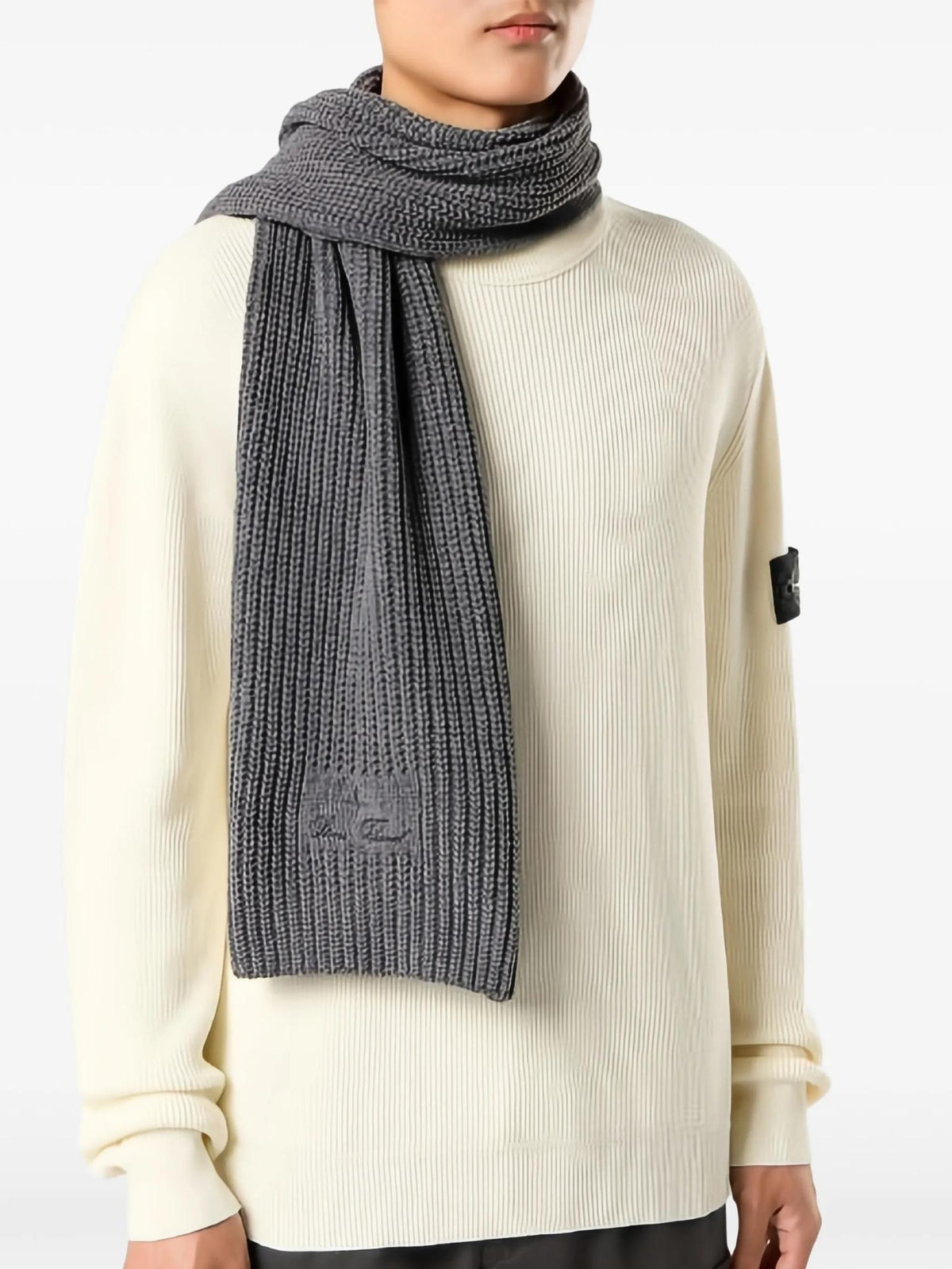 STONE ISLAND Wool Scarf Gray Men’s Scarf