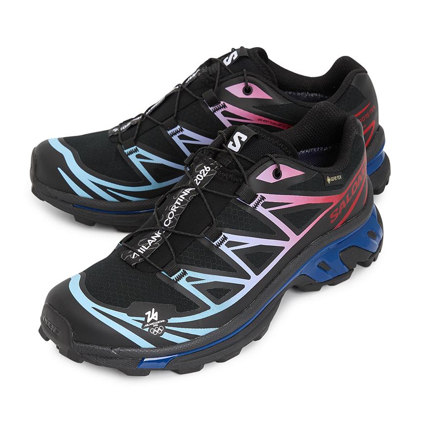 SALOMON XT-6 Milano Cortina Black Unisex Running Shoes Low-Top Sneakers