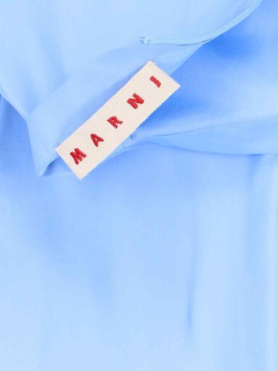 Marni Iris Blue Midi Skirt GOMA0613A0 UTC22300B50