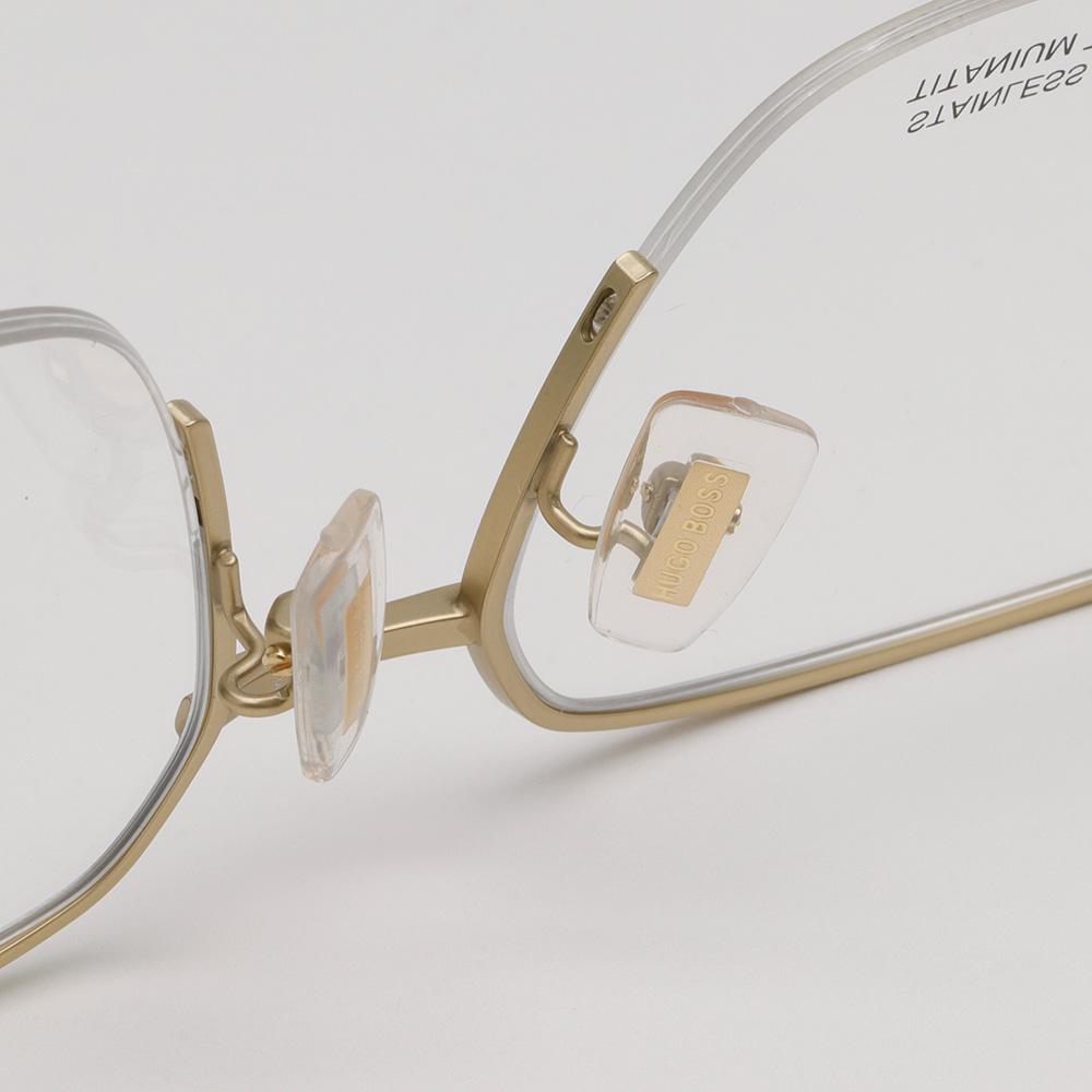 HUGO BOSS Titanium Stainless Steel Semi-Rimless Unisex Eyeglass Fr BOSS1225F AOZ