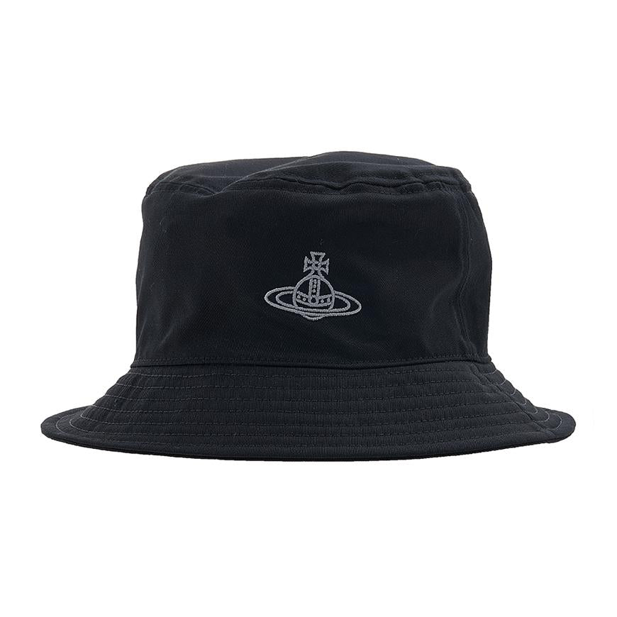 Vivienne Westwood Unisex Logo Embroidered Bucket Hat Black