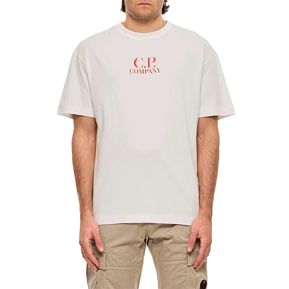 CP Company Logo Short Sleeve T-Shirt White 18CMTS141A