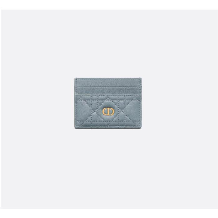 DIOR Caro Freesia Leather Card Holder Wallet S5130UWHC
