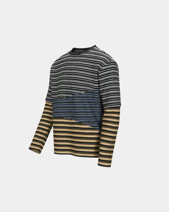 Andersson Bell Black Wool Crewneck Knit Sweater for Men atb1342m MULTI DOM