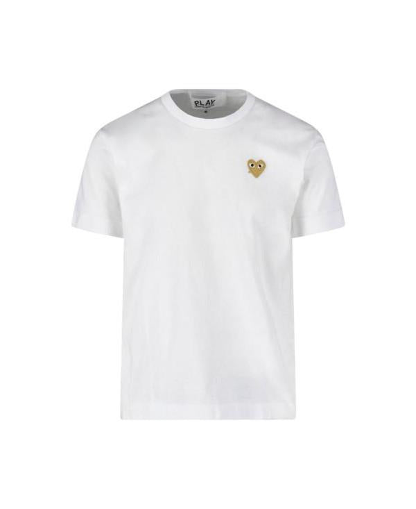 Comme des Garcons Gold Heart Patch Short Sleeve T-Shirt