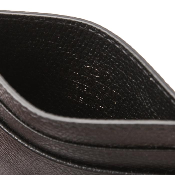 VALENTINO Logo Leather Card Holder Black Unisex