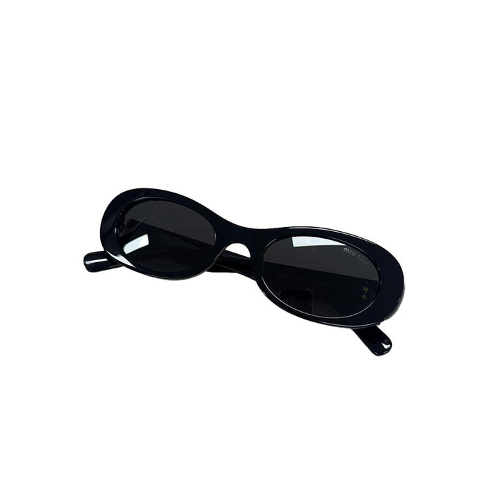 Miu Miu Glimpse Oval Sunglasses Black SMU06Z 1AB5S0