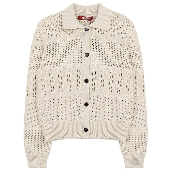 Max Mara Studio Cotton Blend Knit Cardigan MSTESPOSTO 001
