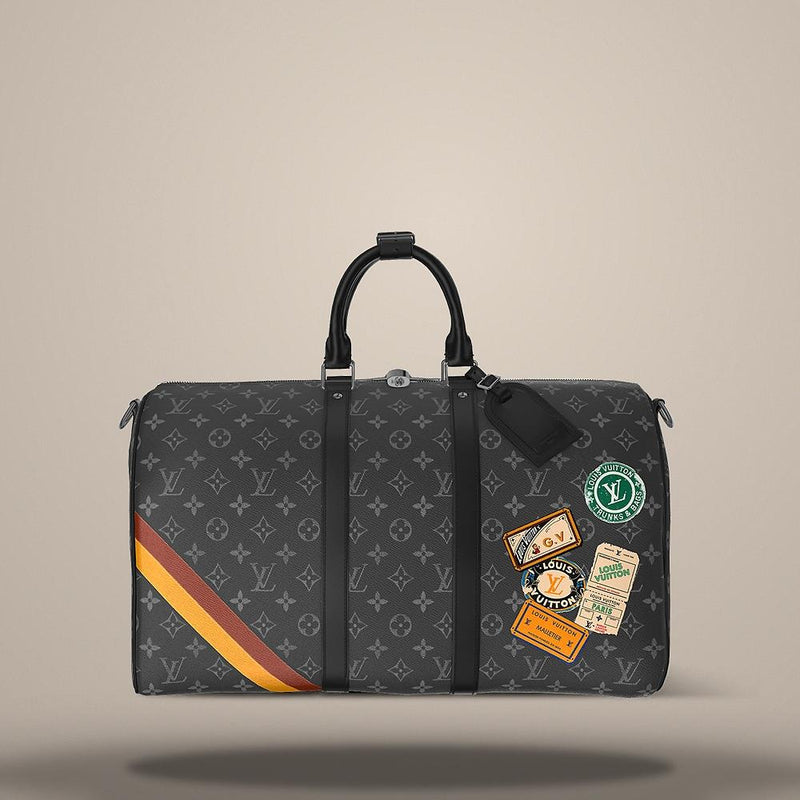 Louis Vuitton Mon Monogram Coated Canvas Keepall Bandouliere 45 Crossbody P01949