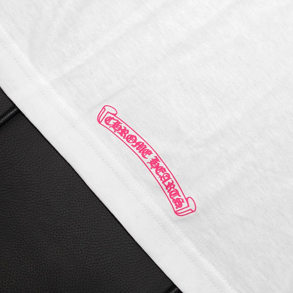 Chrome Hearts Horseshoe Logo Short Sleeve T-Shirt White Pink