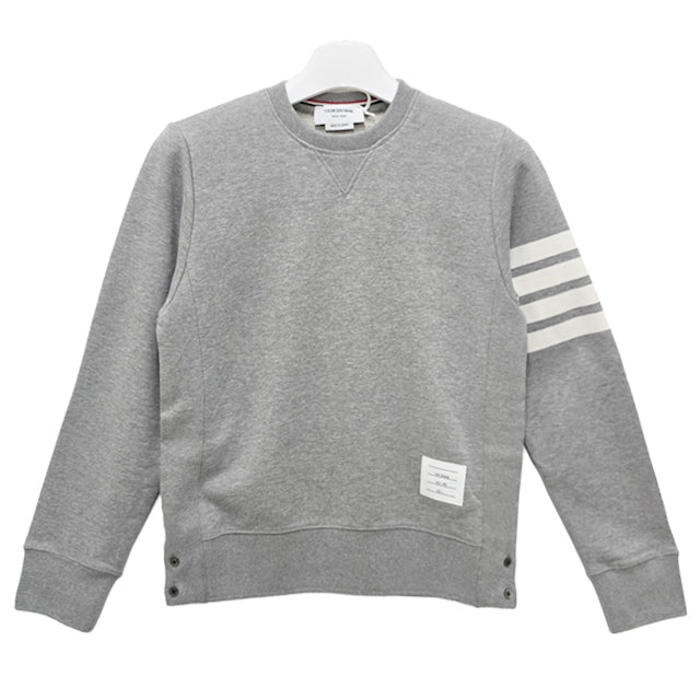 THOM BROWNE 4-Bar Armband Loopback Classic Sweatshirt Gray Unisex