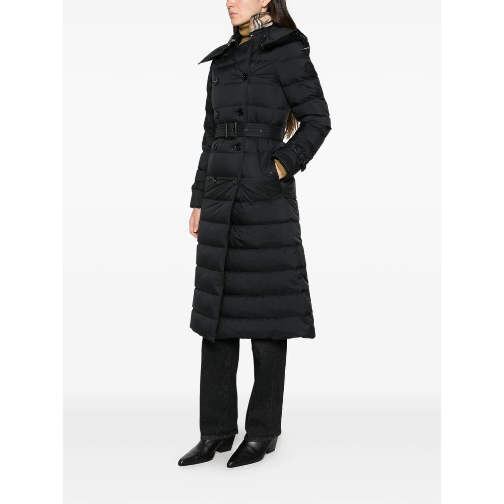 BURBERRY Black Long Down Puffer Coat