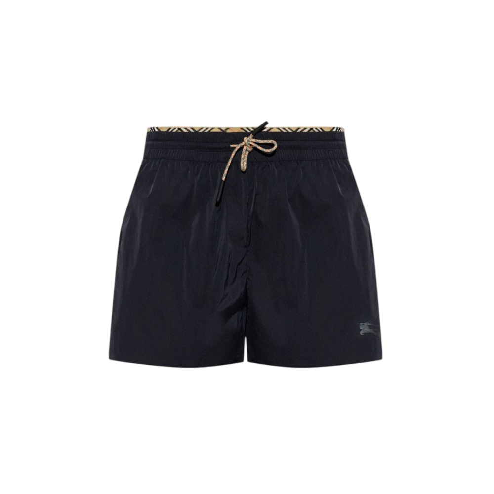 BURBERRY Sand Check Swim Shorts Black Men’s Swimwear