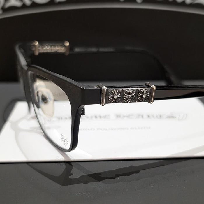 Chrome Hearts Matte Black Silver Accents Eyeglasses Unisex