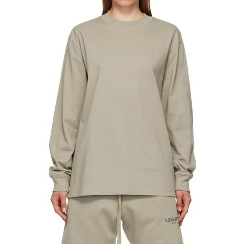 Fear of God Essentials Cotton Jersey Long Sleeve T-Shirt Moss