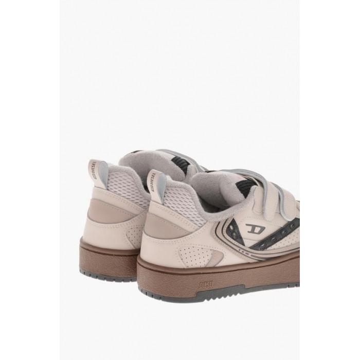 DIESEL White Leather Low-Top Sneakers Y03407 P6904 H4065