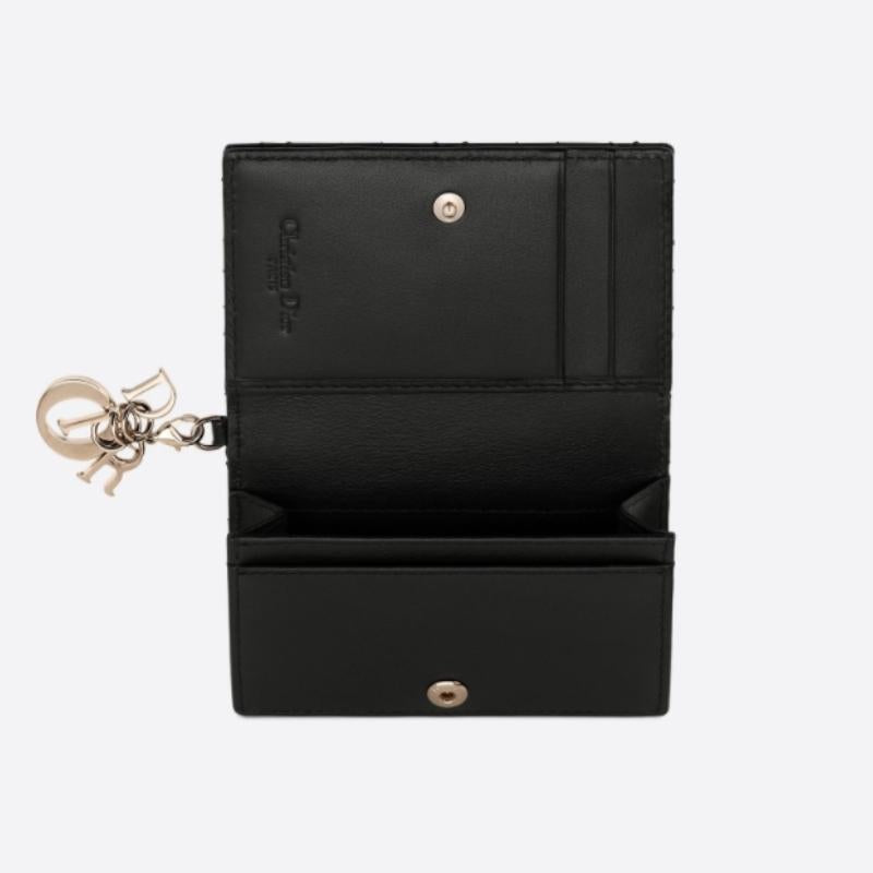 DIOR Lady Dior Bifold Card Holder Wallet S0011ONMJ M900