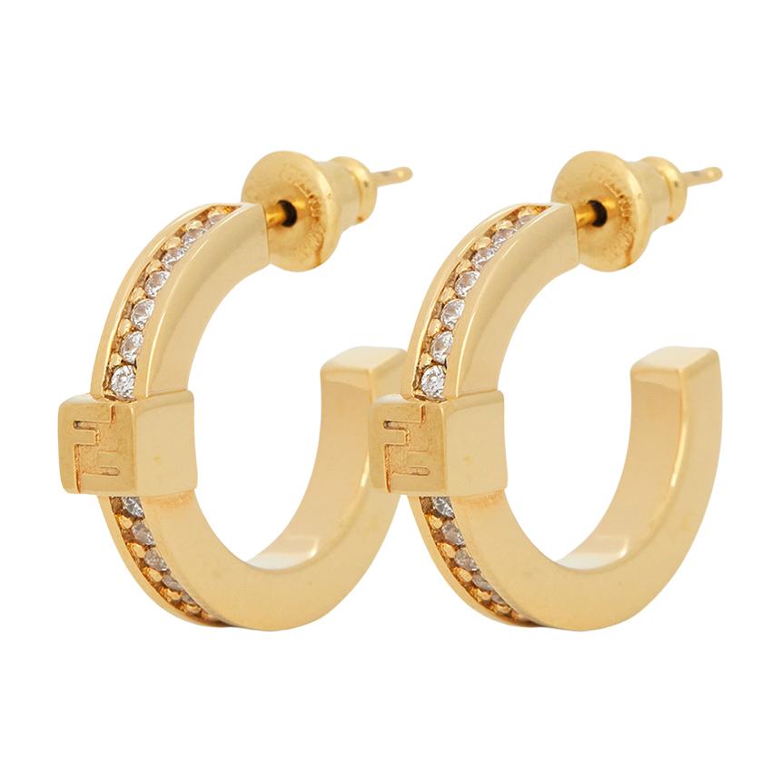 FENDI Forever Women’s Hoop Earrings 8AL216 ATEP F089U