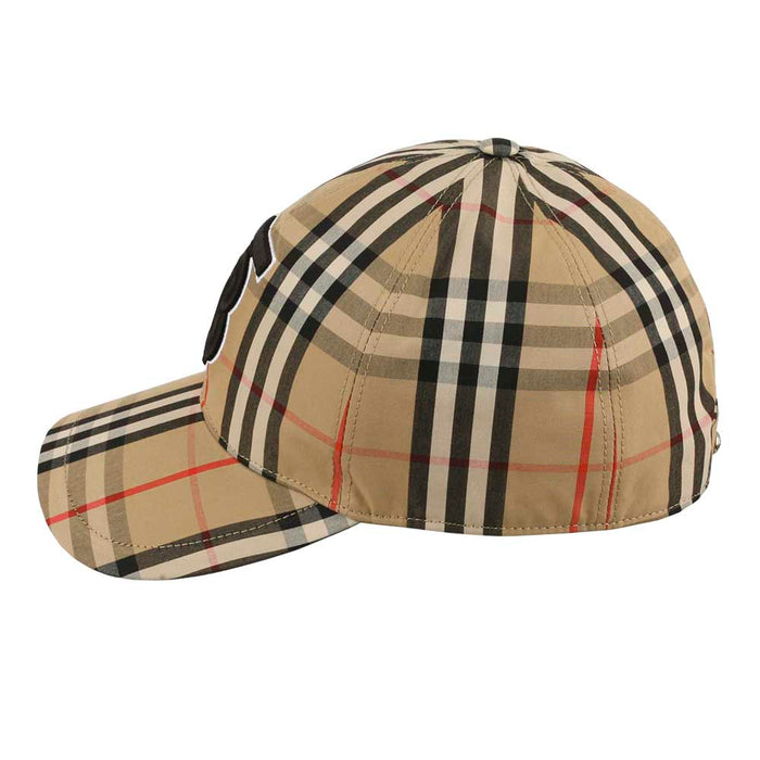 BURBERRY Check TB Logo Snapback Cap