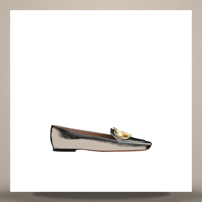 DIOR Black Lambskin Medallion Buckle Loafers KDF215LAB S900