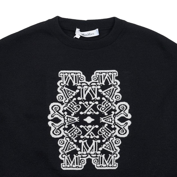 Max Mara Women’s Virgin Wool Crewneck Sweater Black
