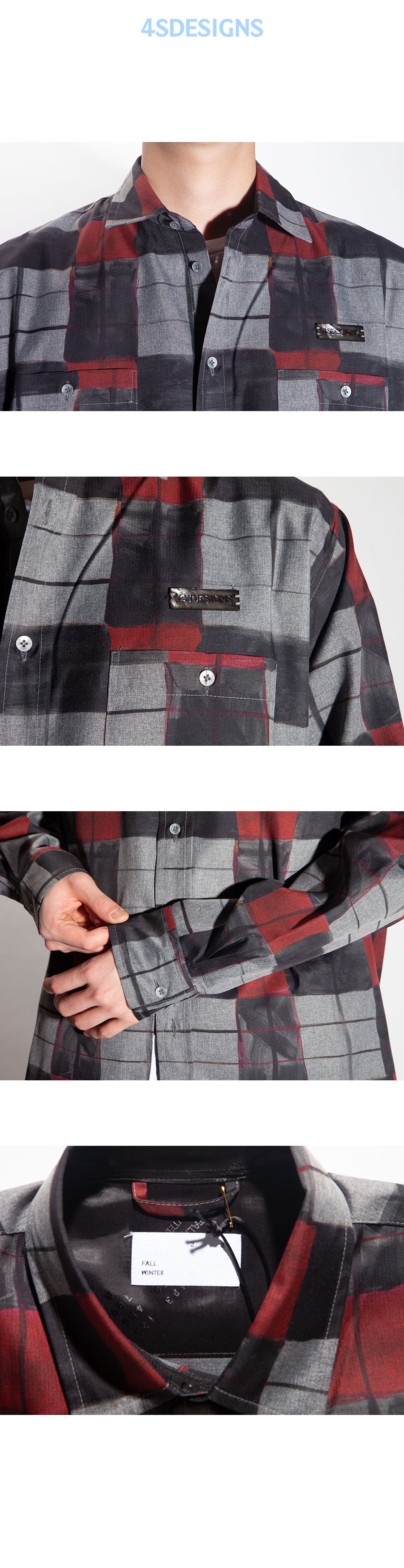 4SDESIGNS Men's Long Sleeve Work Shirt WORK SHIRT 124 0917 81