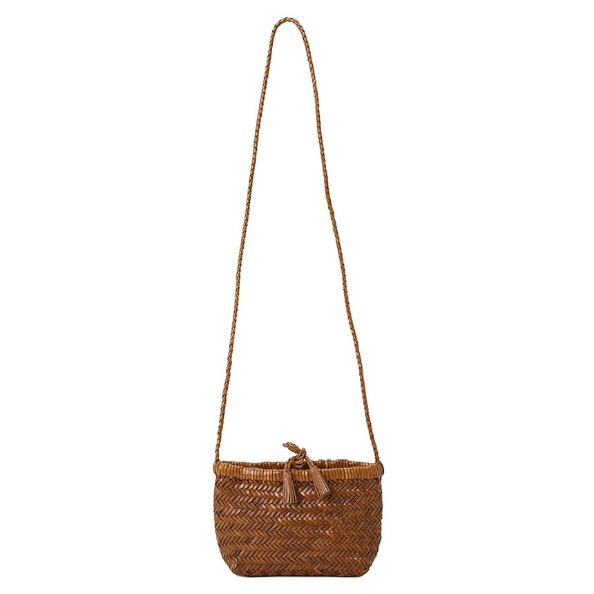 Dragon Diffusion Tan Leather Shoulder Bag for Women