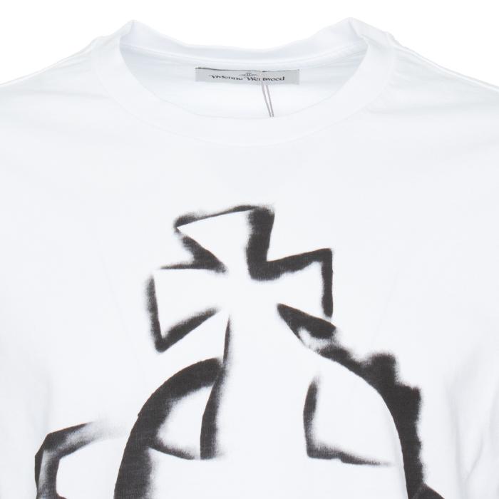 Vivienne Westwood Stencil ORB Classic T-Shirt White Men’s Cotton