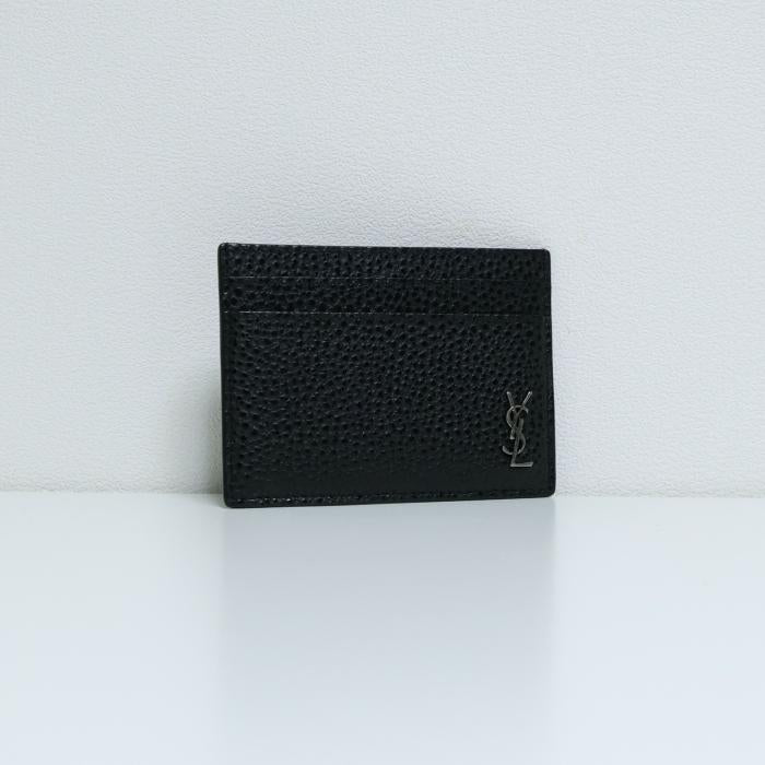 Saint Laurent Cassandra Black Leather Card Holder