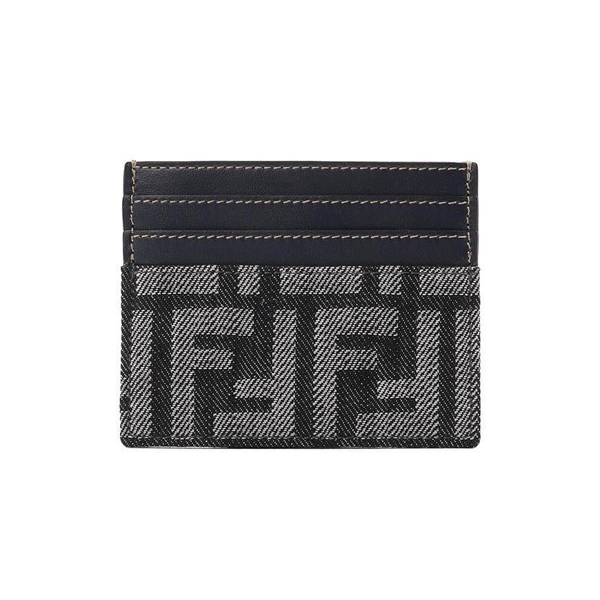 FENDI Women’s Baguette Leather Card Holder Wallet White
