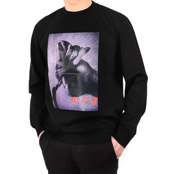 Alexander Mcqueen MQ Print Sweatshirt Men Black