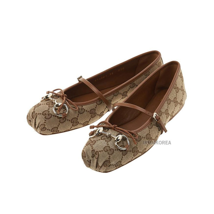 GUCCI Women’s Horsebit Leather Flat Shoes 814321 FAD6C 9745