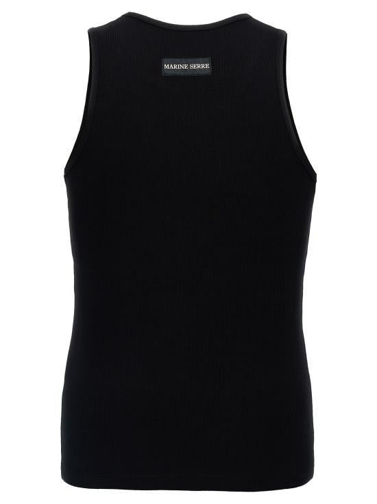 Marine Serre Black Sleeveless T-Shirt MTT081ACJER0011BK99