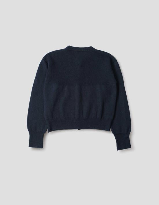 Margaret Howell Dark Navy Knit Cardigan WHKN0525 S26EXZ DKN